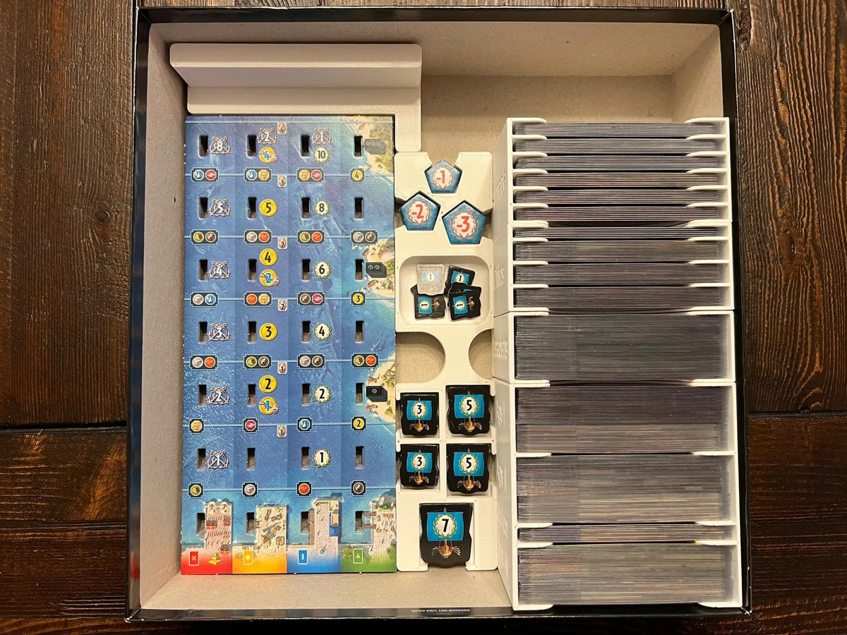 7 Wonders (Second Edition) Insert / Organizer - Fits Edifice, Leaders, Cities, and Armada in Base Box