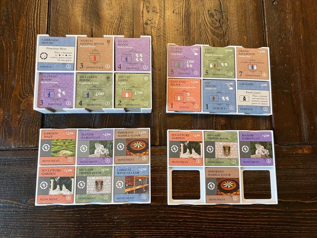 Obsession Insert / Organizer - Holds 2nd Ed. Base Game, Wessex, Upstairs Downstairs, and Useful Box