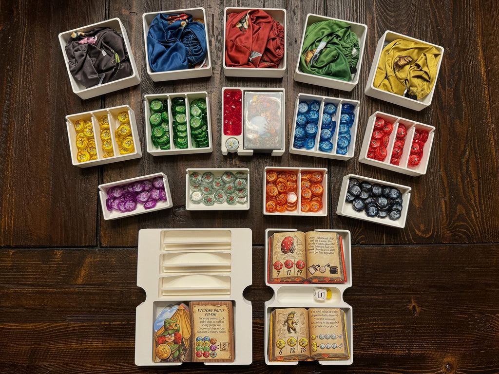 Quacks of Quedlinburg Insert / Organizer - Holds GeekUp Bits & Bags, Herb Witches Expansion