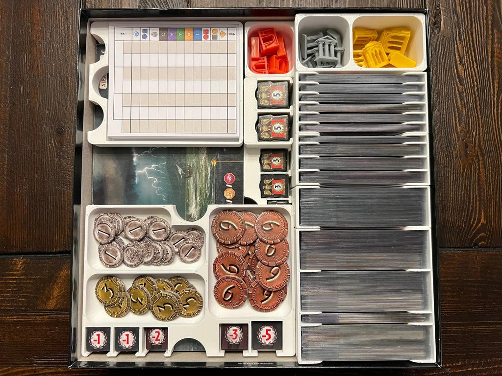 7 Wonders (Second Edition) Insert / Organizer - Fits Edifice, Leaders, Cities, and Armada in Base Box