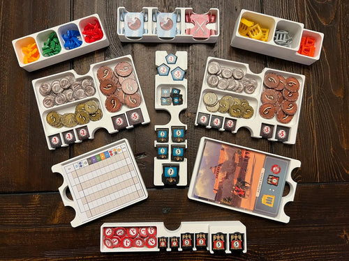 7 Wonders (Second Edition) Insert / Organizer - Fits Edifice, Leaders, Cities, and Armada in Base Box