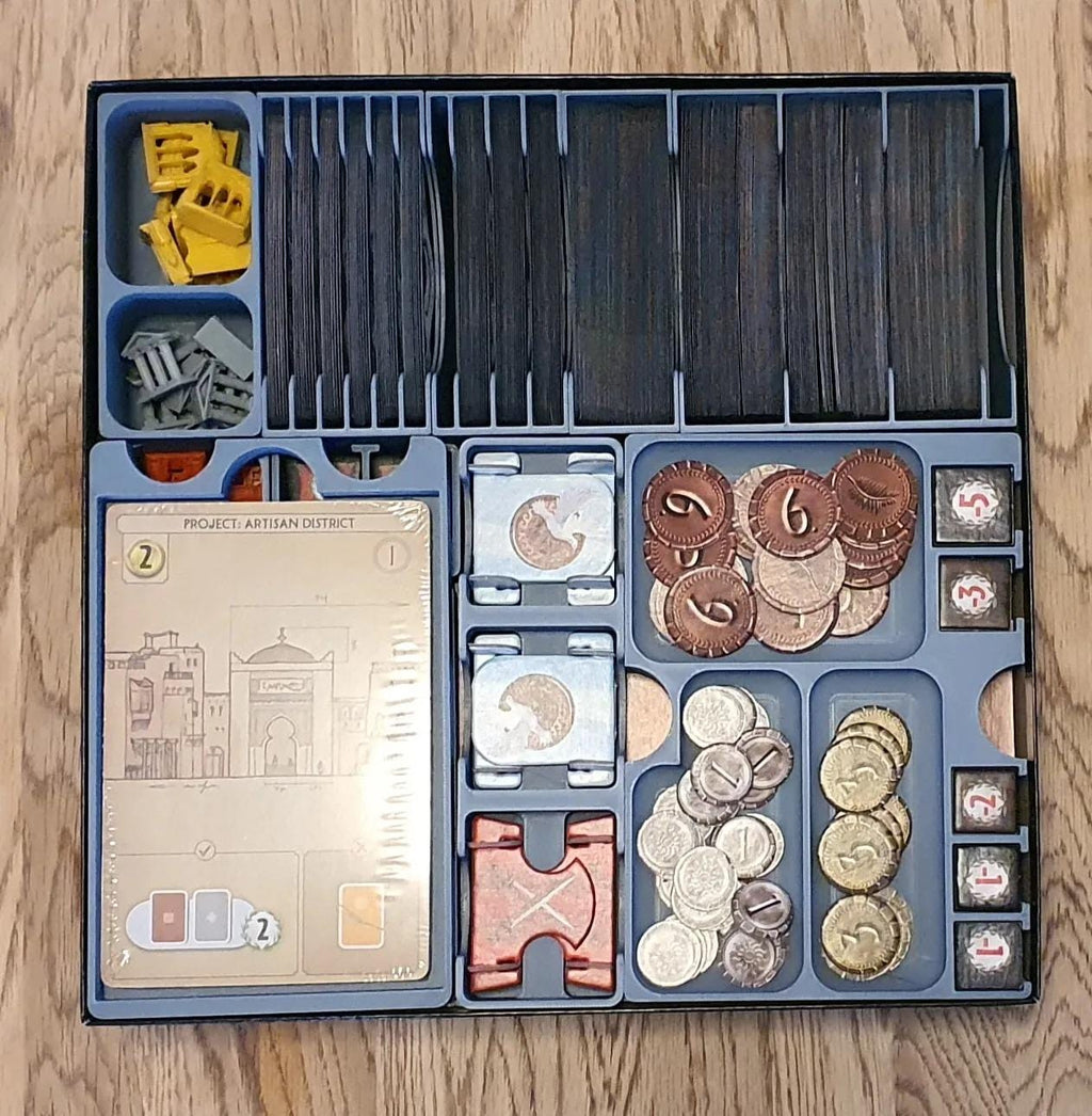 7 Wonders (Second Edition) Insert / Organizer - Fits Edifice, Leaders, Cities, and Armada in Base Box