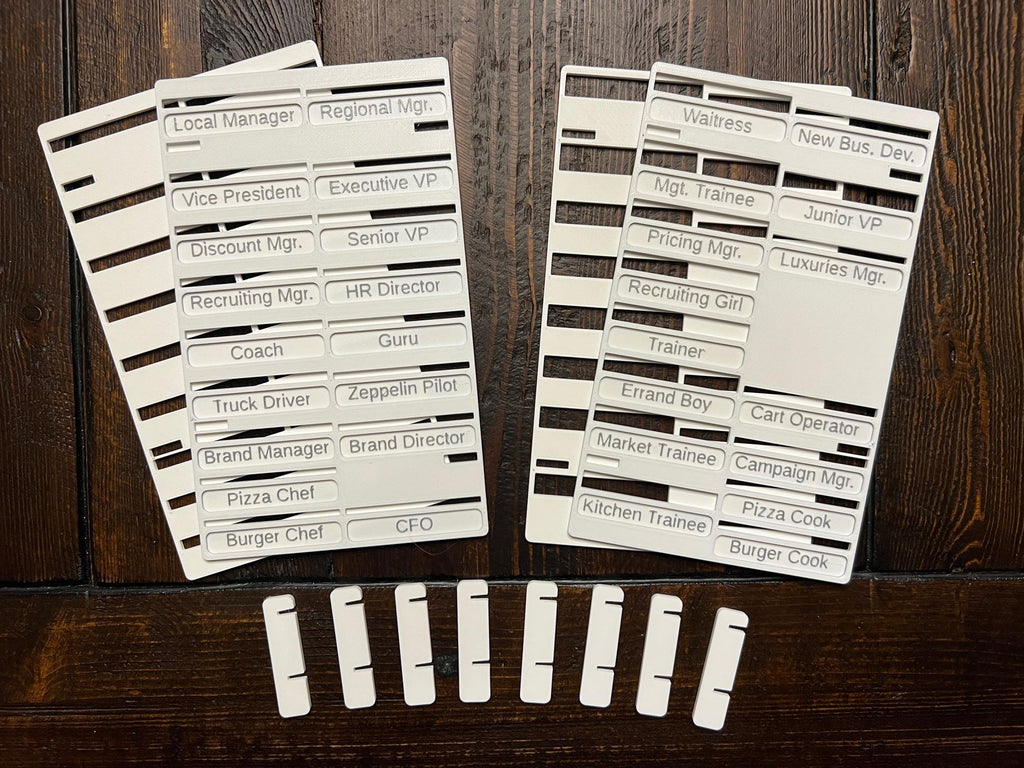 Food Chain Magnate Insert / Organizer - Incl. Employee Display & Supports Larger BGG Dry Erase Boards
