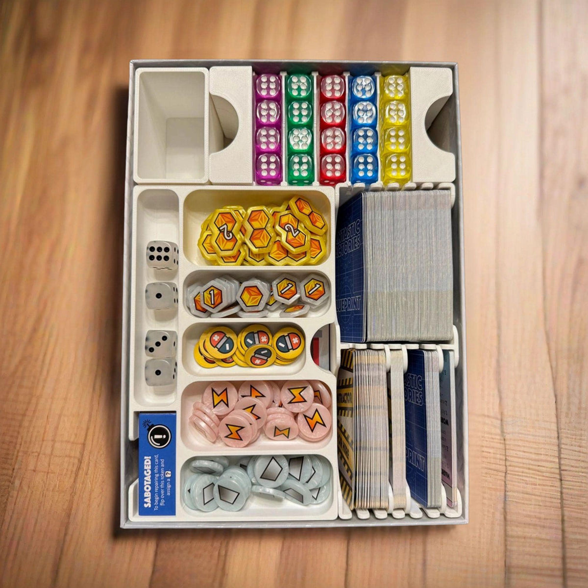 Fantastic Factories with Expansions Insert / Organizer - Supports GeekUp Bits