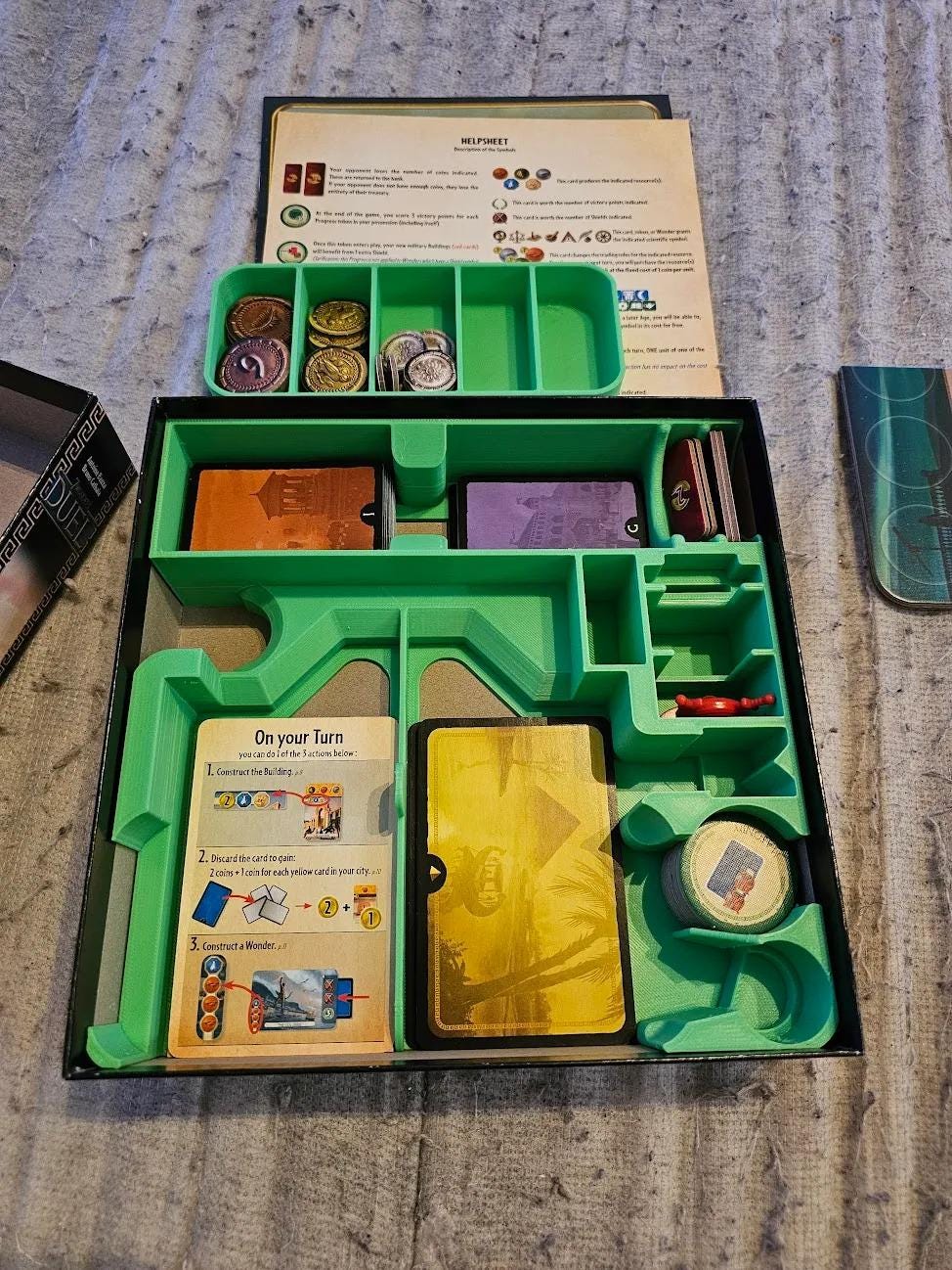 Organizer for 7 Wonders Duel + Pantheon + Agora