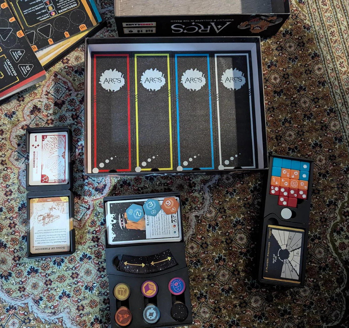 Arcs Board game Insert / Organizer for Base game