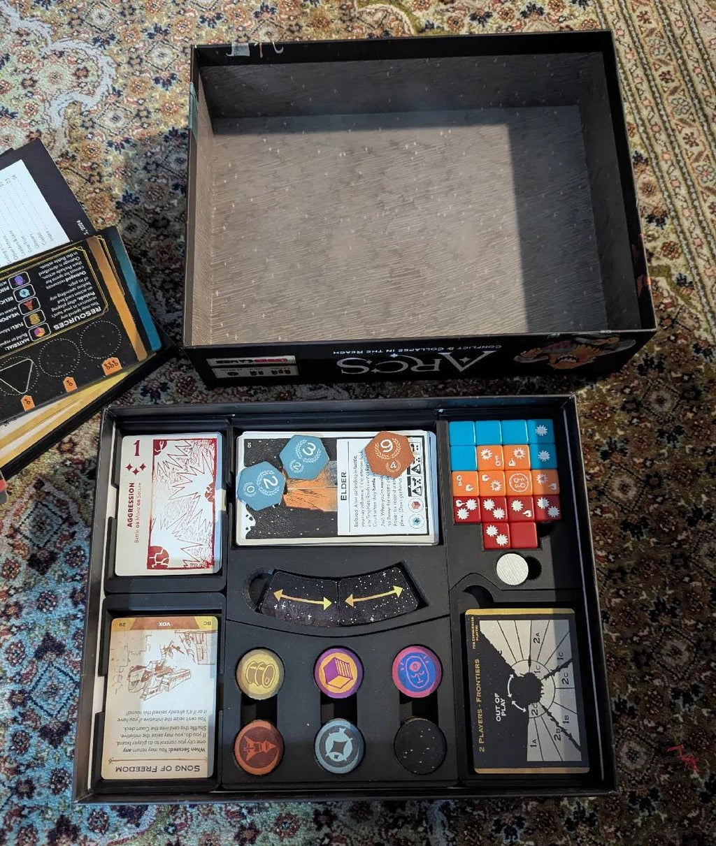 Arcs Board game Insert / Organizer for Base game