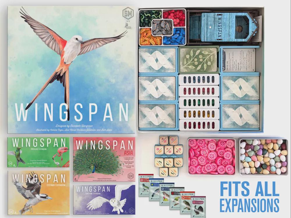 Wingspan with ALL Expansions - Organizer Insert