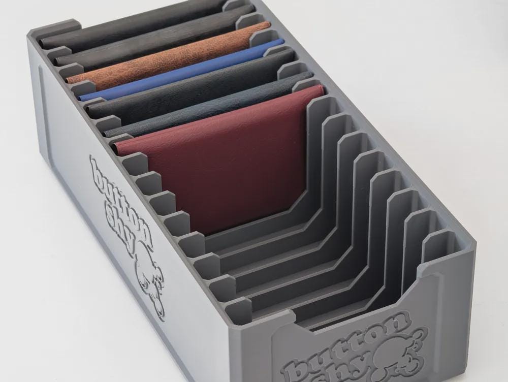 Button Shy Wallet Game - Stackable Organizer