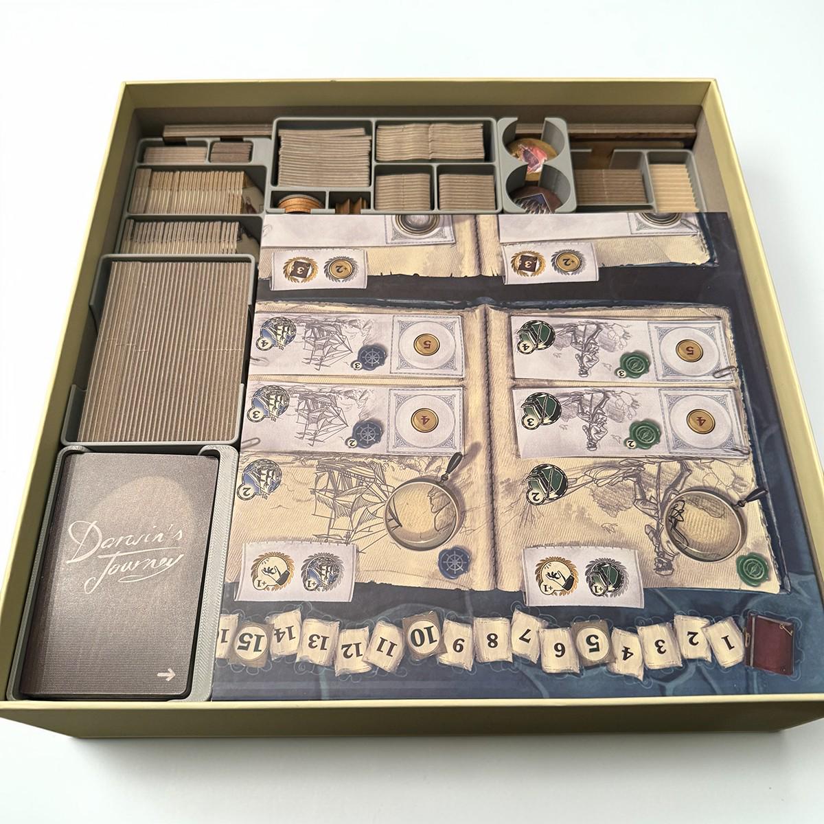 Darwin's Journey game organizer with all expansions