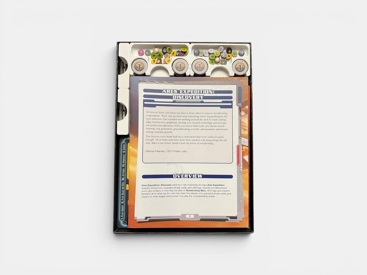 Terraforming Mars: Ares Expedition Insert / Organizer - Holds Discovery, Foundations, and Crisis Expansions