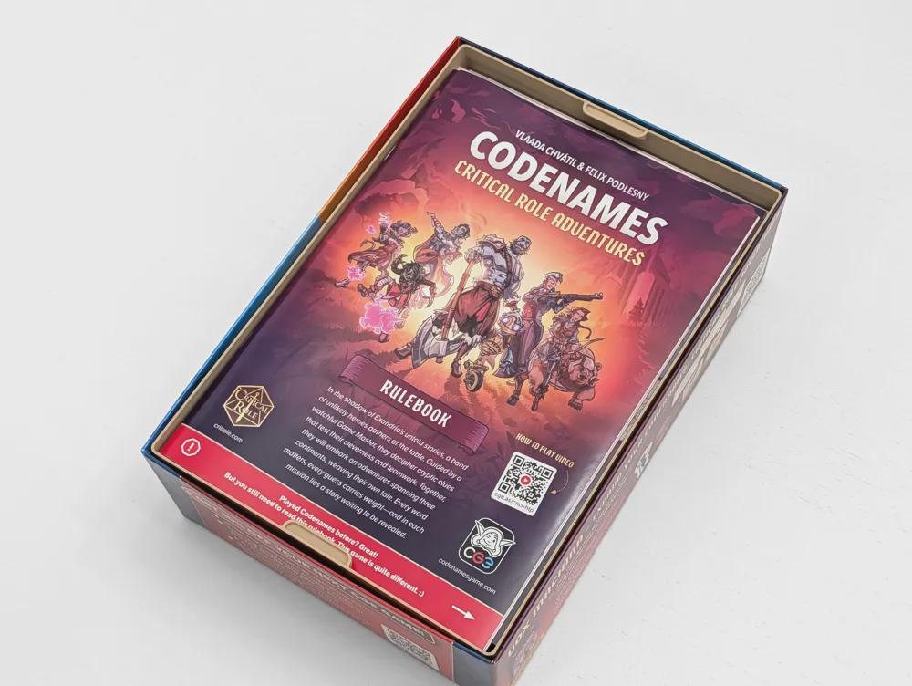 Codenames: Critical Role Adventures insert organizer