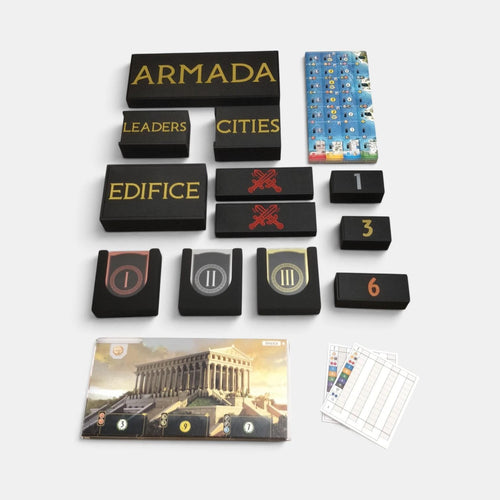 7 Wonders + Expansions Armada, Cities, Edifice & Leaders Insert Organizer