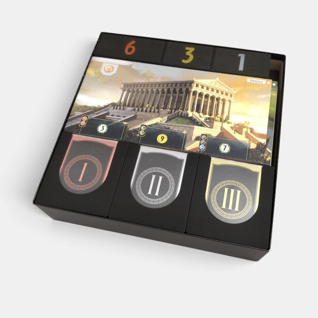 7 Wonders + Expansions Armada, Cities, Edifice & Leaders Insert Organizer